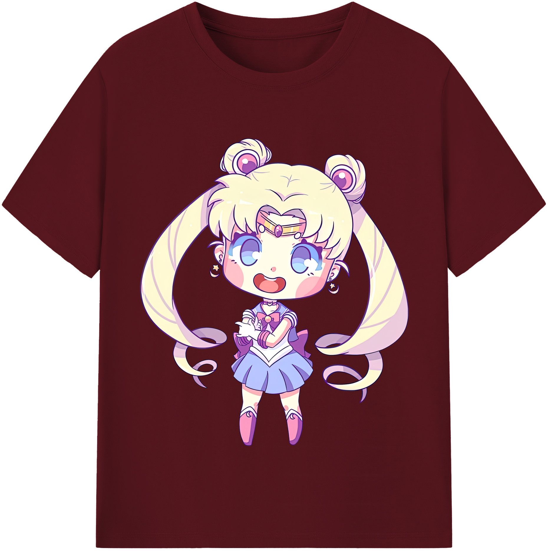 （画像用） 美少女戦士セーラームーン 月野 うさぎ つきの うさぎ Sailor Moon Tsukino Usagi 綿100％半袖Tシャツ（フロントプリント）